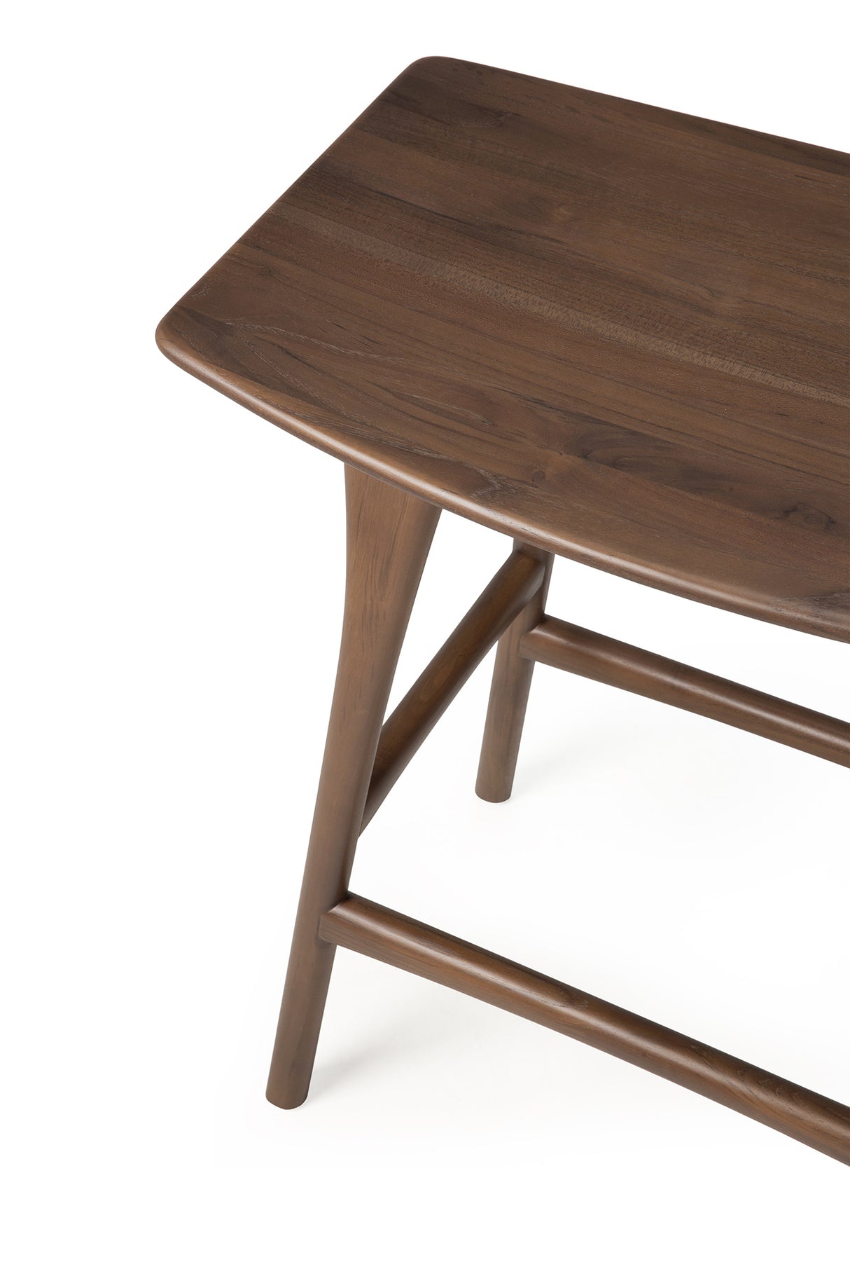 Osso Tresenhocker - lackiertes Teak - braun - 57 x 33 x 67 cm - ZEN ZONE Furniture