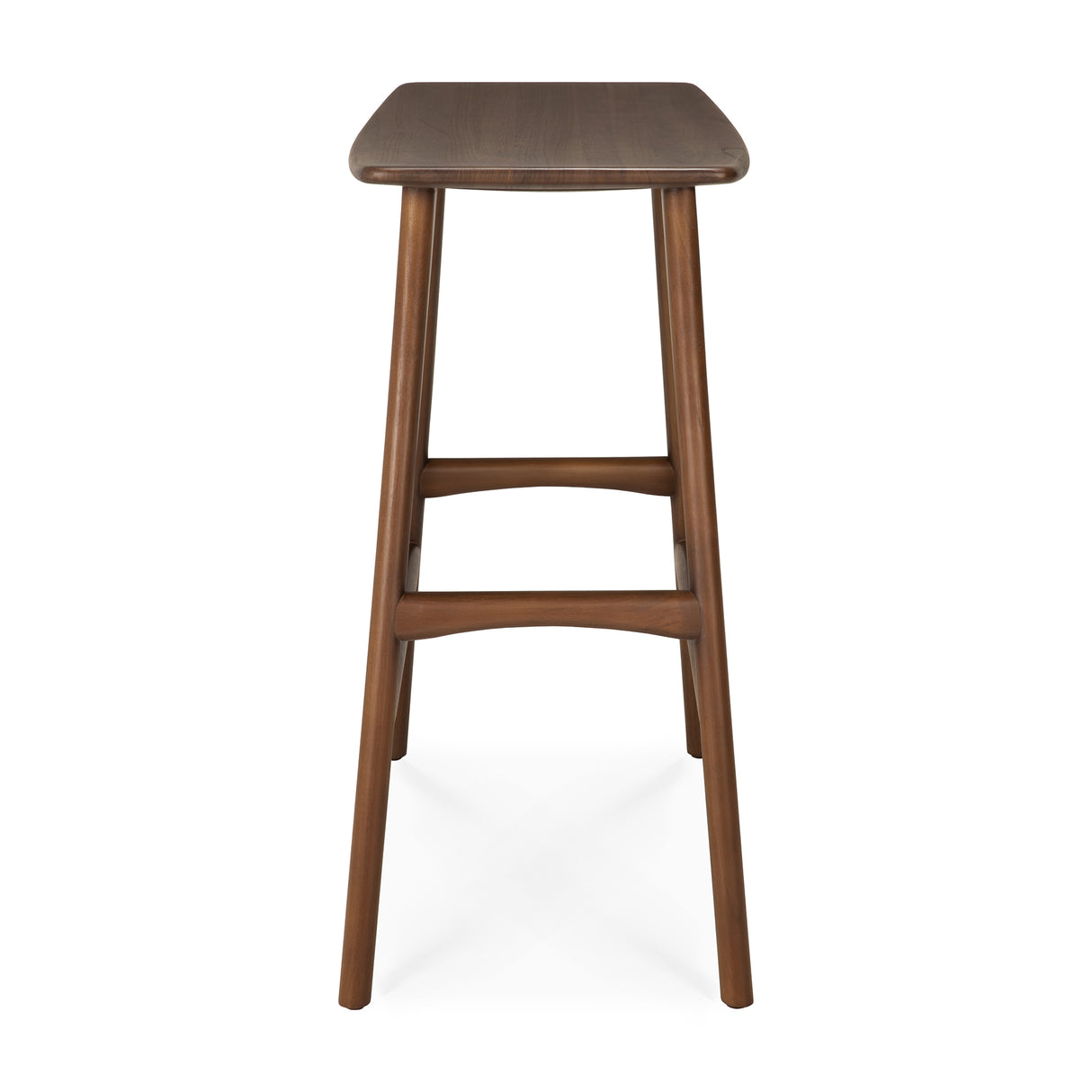 Osso Tresenhocker - lackiertes Teak - braun - 57 x 33 x 67 cm - ZEN ZONE Furniture