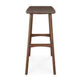Osso Tresenhocker - lackiertes Teak - braun - 57 x 33 x 67 cm - ZEN ZONE Furniture