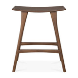 Osso Tresenhocker - lackiertes Teak - braun - 57 x 33 x 67 cm - ZEN ZONE Furniture