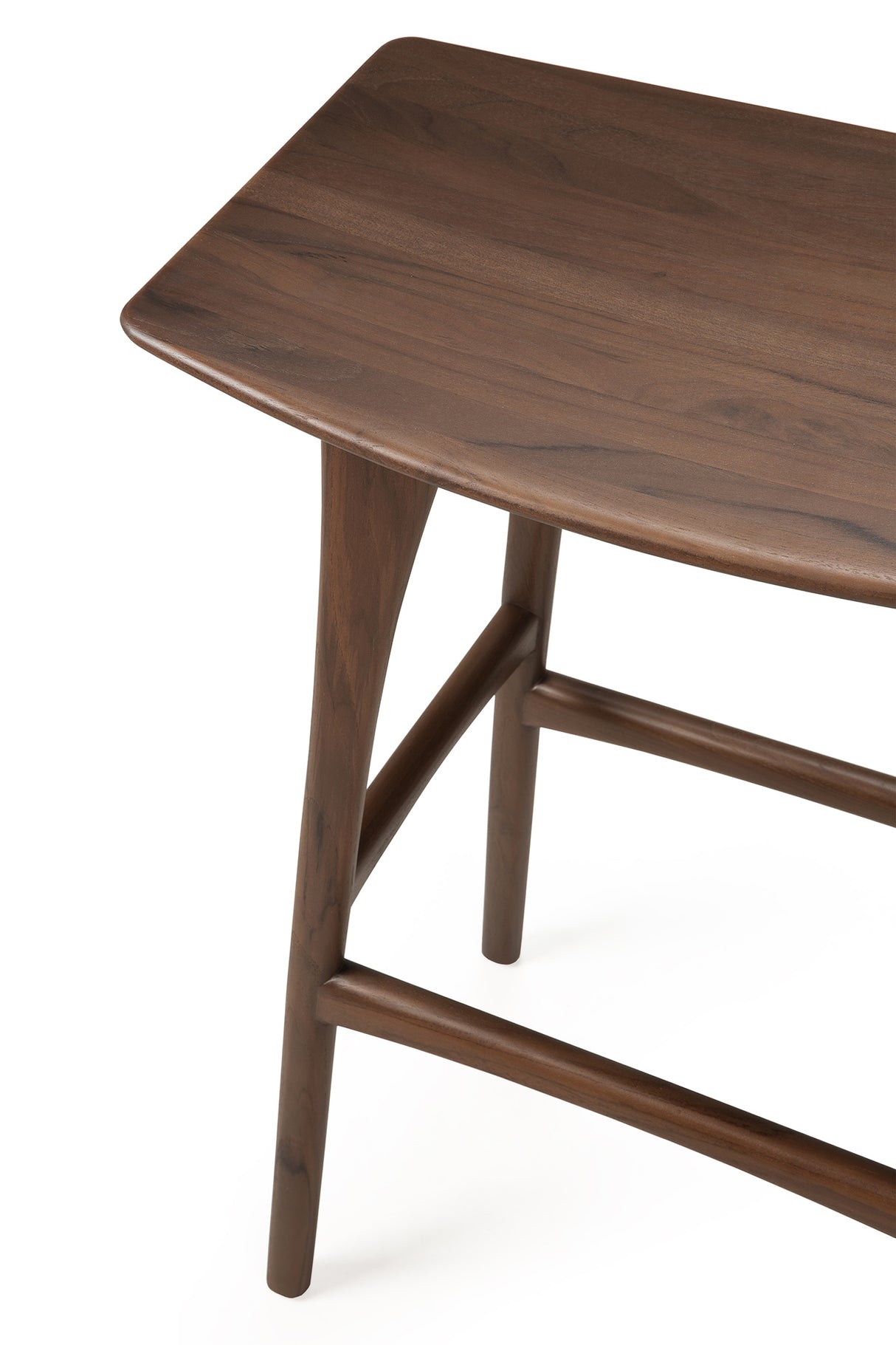Osso Barhocker - lackiertes Teak - braun - 57 x 33 x 80 cm - ZEN ZONE Furniture
