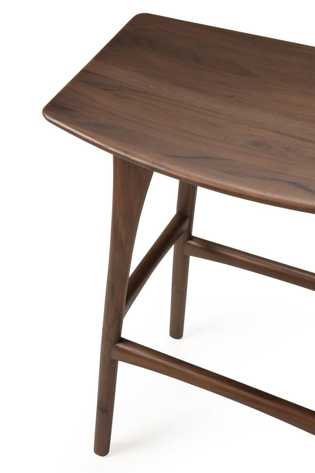 Osso Barhocker - lackiertes Teak - braun - 57 x 33 x 80 cm - ZEN ZONE Furniture