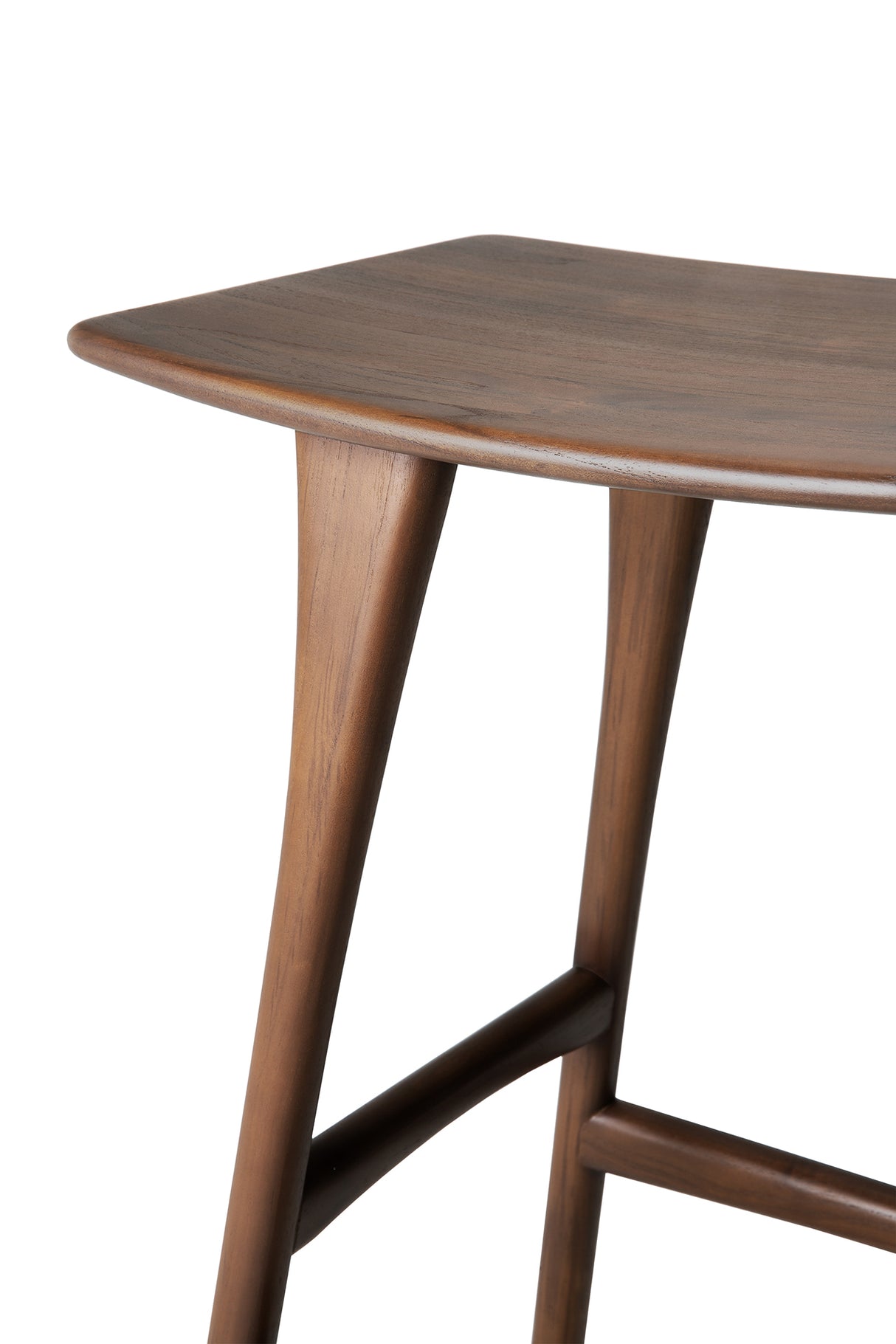 Osso Barhocker - lackiertes Teak - braun - 57 x 33 x 80 cm - ZEN ZONE Furniture