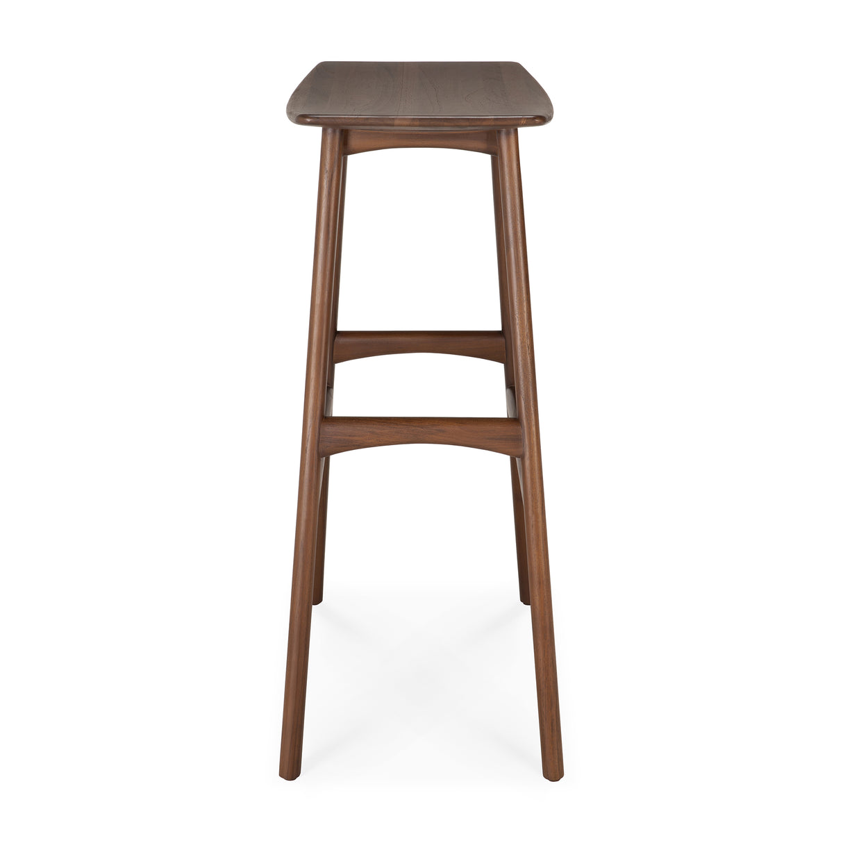 Osso Barhocker - lackiertes Teak - braun - 57 x 33 x 80 cm - ZEN ZONE Furniture