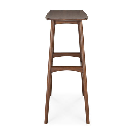Osso Barhocker - lackiertes Teak - braun - 57 x 33 x 80 cm - ZEN ZONE Furniture