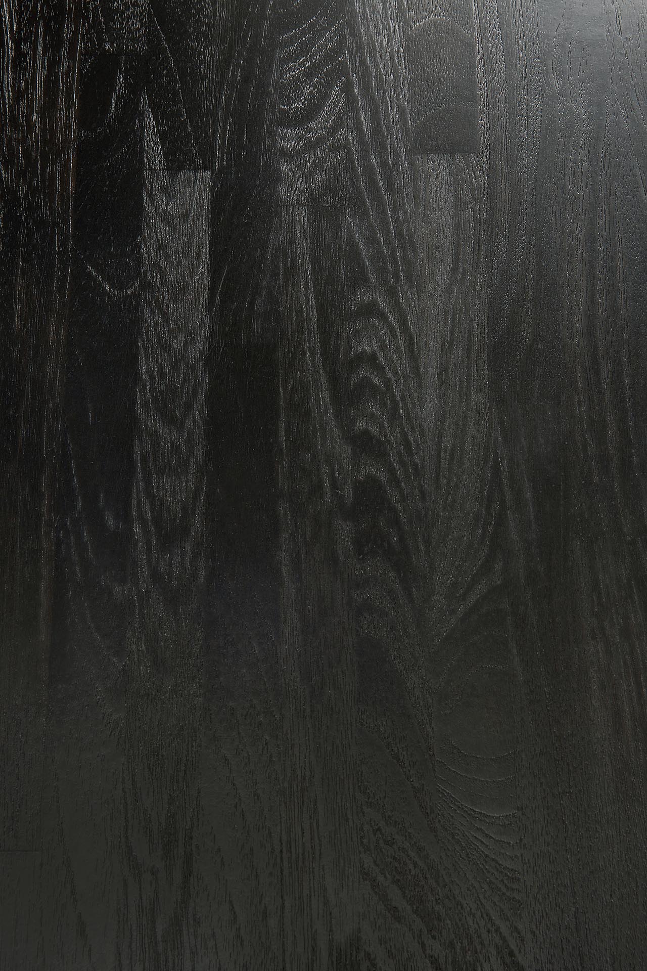 Fin Beistelltisch - lackiertes Teak - schwarz - rund - 50 x 50 x 50 cm - ZEN ZONE Furniture