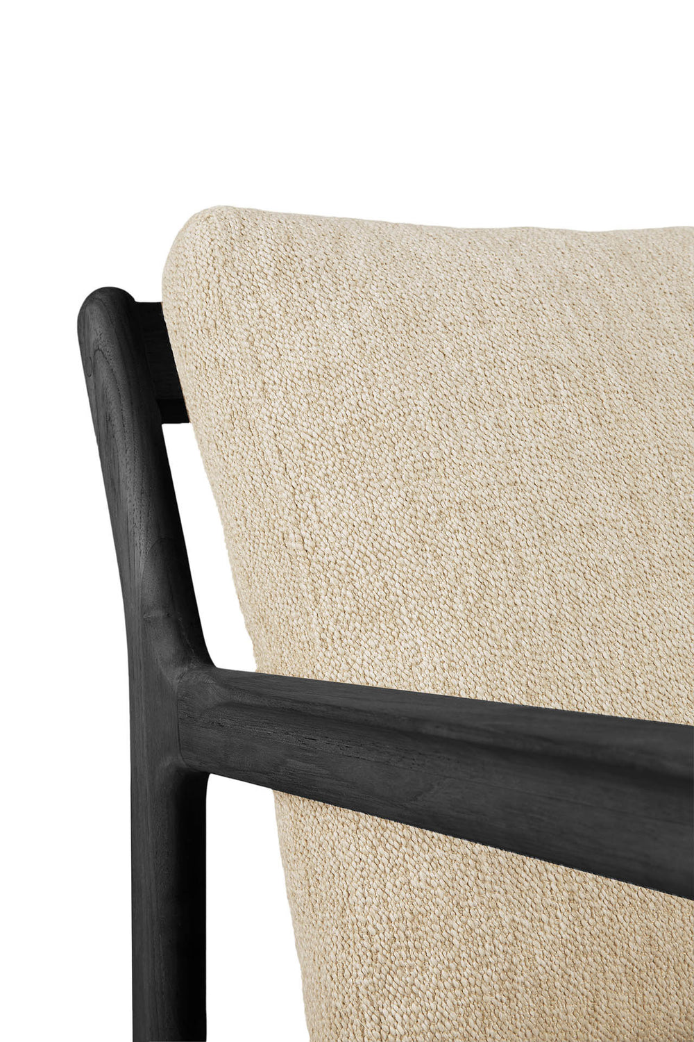 Jack Gartensofa - lackiertes Teak - schwarz - Naturstoff - 3+ Sitzer - 265 x 90 x 74 cm - ZEN ZONE