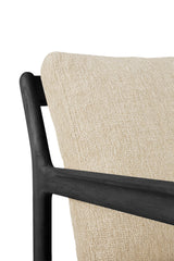Jack Gartensofa - lackiertes Teak - schwarz - Naturstoff - 3+ Sitzer - 265 x 90 x 74 cm - ZEN ZONE