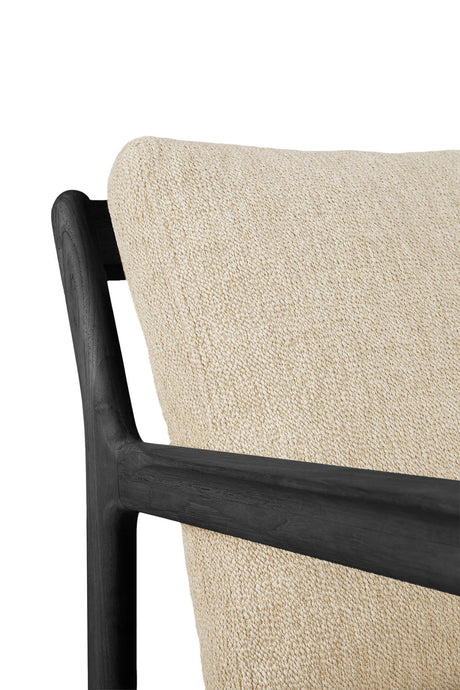 Jack Gartensofa - lackiertes Teak - schwarz - Naturstoff - 3+ Sitzer - 265 x 90 x 74 cm - ZEN ZONE
