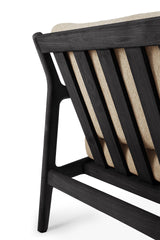 Jack Gartensofa - lackiertes Teak - schwarz - Naturstoff - 3+ Sitzer - 265 x 90 x 74 cm - ZEN ZONE