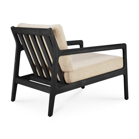 Jack Garten-Loungestuhl - lackiertes Teak - schwarz - Naturstoff - 76 x 90 x 74 cm - ZEN ZONE
