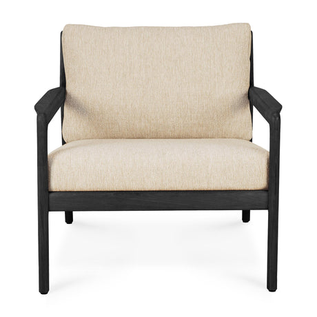 Jack Garten-Loungestuhl - lackiertes Teak - schwarz - Naturstoff - 76 x 90 x 74 cm - ZEN ZONE