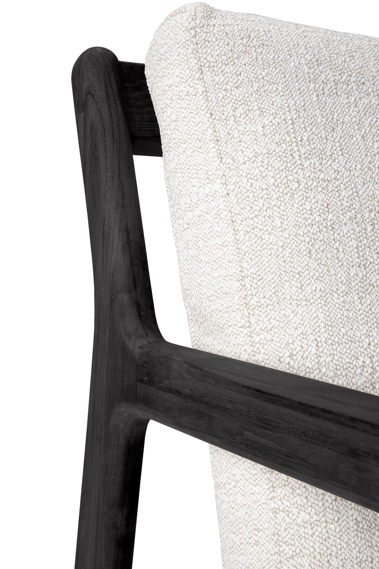 Jack Gartensofa - lackiertes Teak - schwarz - Off White Stoff - 3+ Sitzer - 265 x 90 x 74 cm - ZEN ZONE