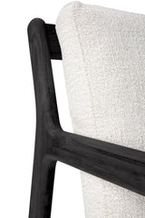 Jack Gartensofa - lackiertes Teak - schwarz - Off White Stoff - 3+ Sitzer - 265 x 90 x 74 cm - ZEN ZONE