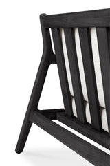 Jack Gartensofa - lackiertes Teak - schwarz - Off White Stoff - 3+ Sitzer - 265 x 90 x 74 cm - ZEN ZONE