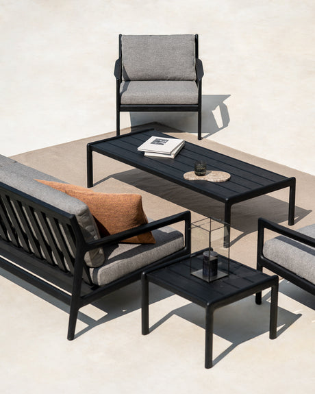 Jack Garten-Beistelltisch - lackiertes Teak - schwarz - quadratisch - 54 x 54 x 38 cm - ZEN ZONE Furniture