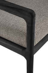 Jack Gartensofa - lackiertes Teak - schwarz - Mocha Stoff - 3+ Sitzer - 265 x 90 x 74 cm - ZEN ZONE