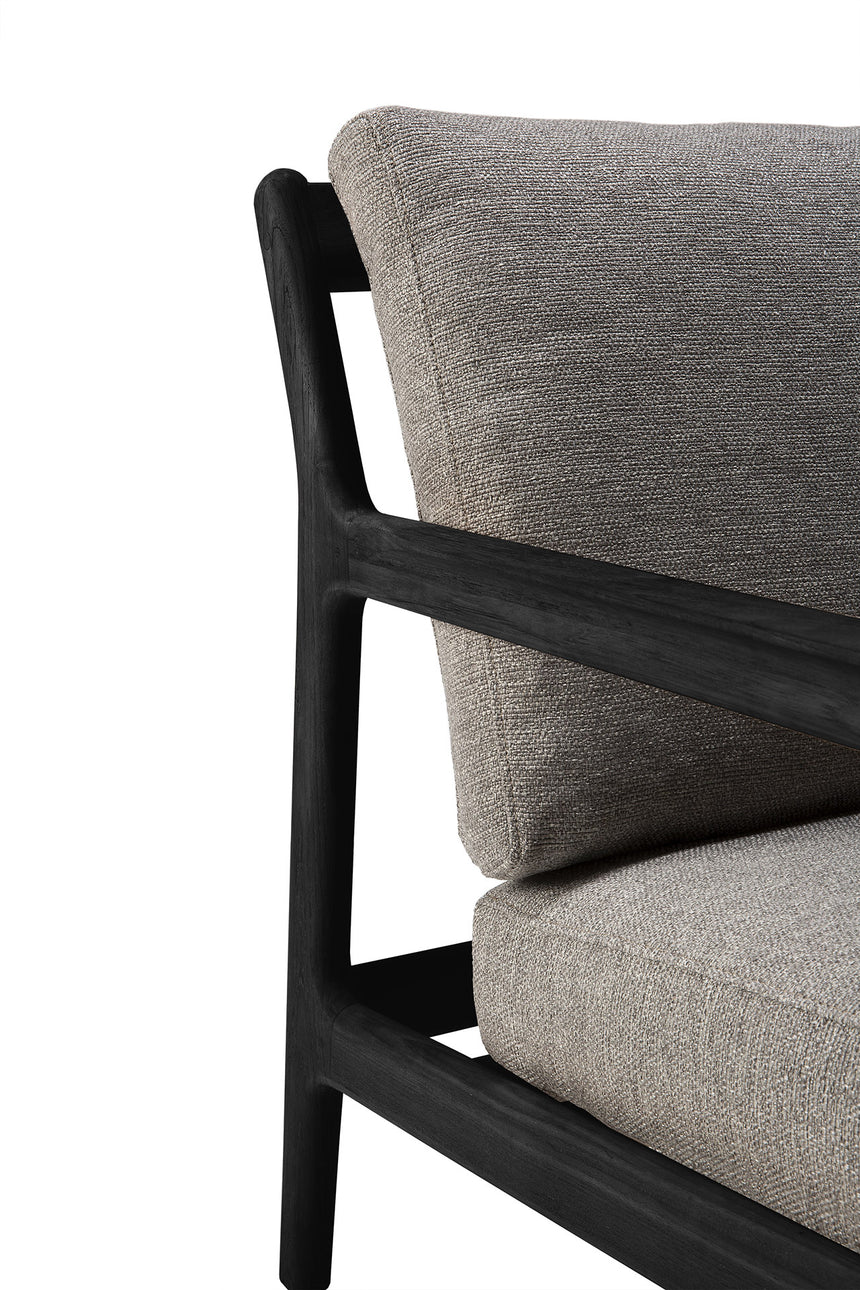 Jack Gartensofa - lackiertes Teak - schwarz - Mocha Stoff - 2+ Sitzer - 180 x 90 x 74 cm - ZEN ZONE