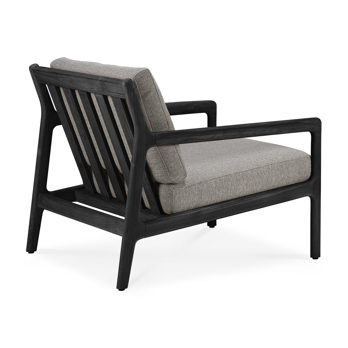 Jack Garten-Loungestuhl - lackiertes Teak - schwarz - Mocha Stoff - 76 x 90 x 74 cm - ZEN ZONE