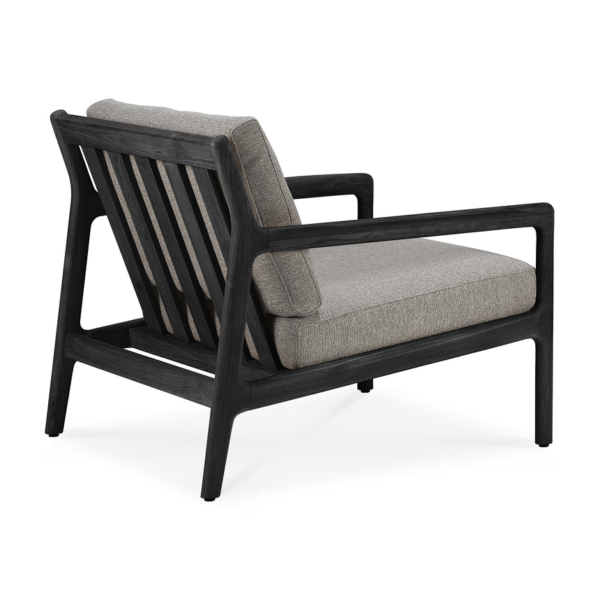 Jack Garten-Loungestuhl - lackiertes Teak - schwarz - Mocha Stoff - 76 x 90 x 74 cm - ZEN ZONE