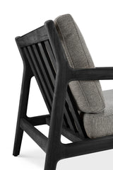 Jack Garten-Loungestuhl - lackiertes Teak - schwarz - Mocha Stoff - 76 x 90 x 74 cm - ZEN ZONE