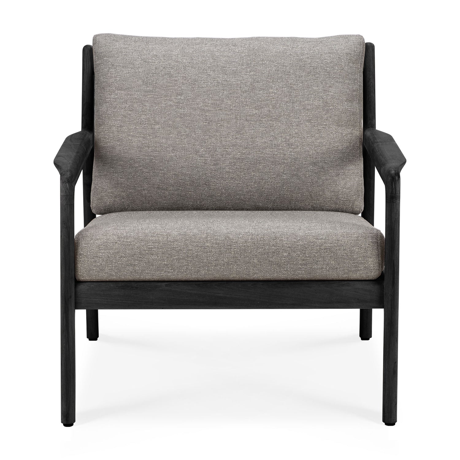 Jack Garten-Loungestuhl - lackiertes Teak - schwarz - Mocha Stoff - 76 x 90 x 74 cm - ZEN ZONE