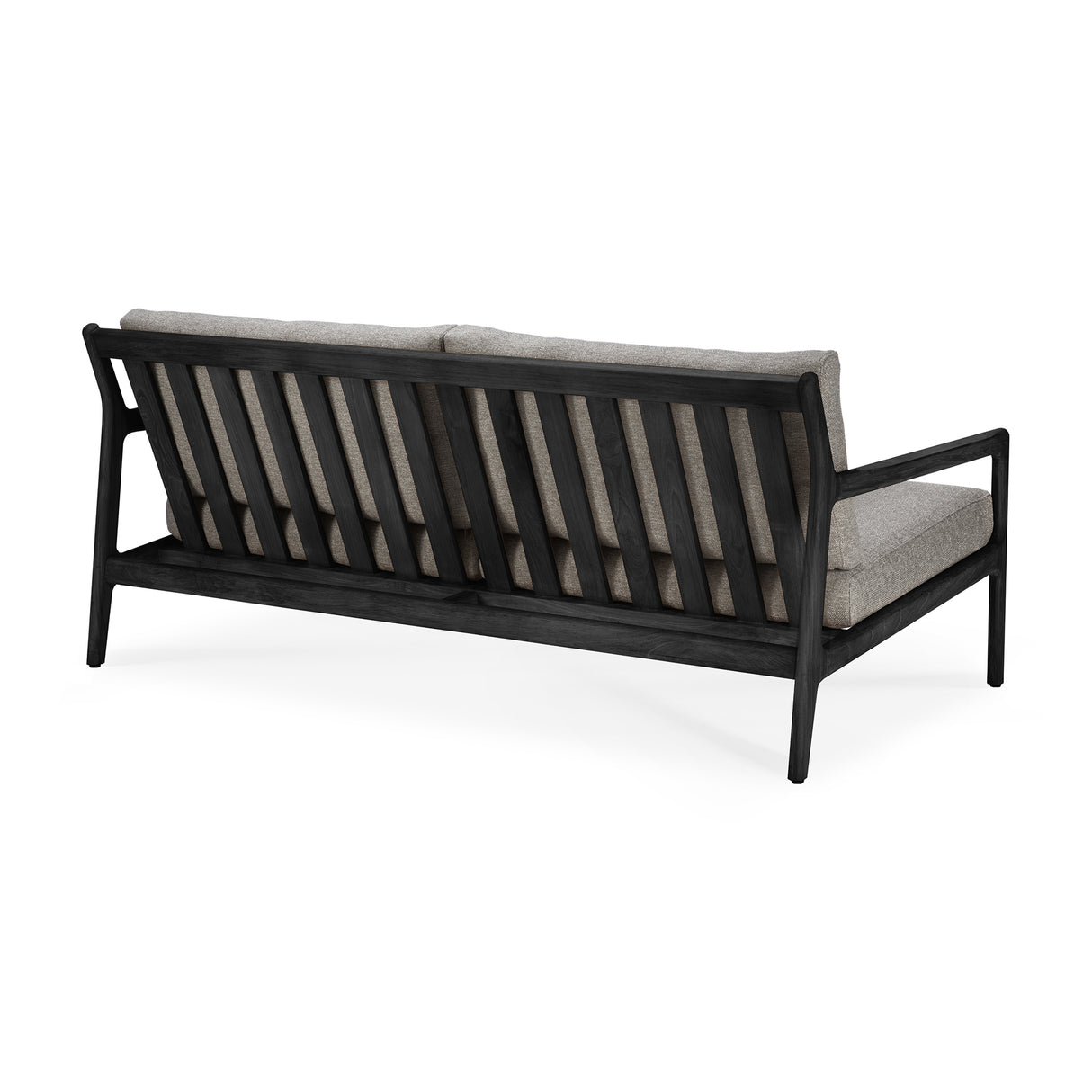 Jack Gartensofa - lackiertes Teak - schwarz - Mocha Stoff - 2+ Sitzer - 180 x 90 x 74 cm - ZEN ZONE