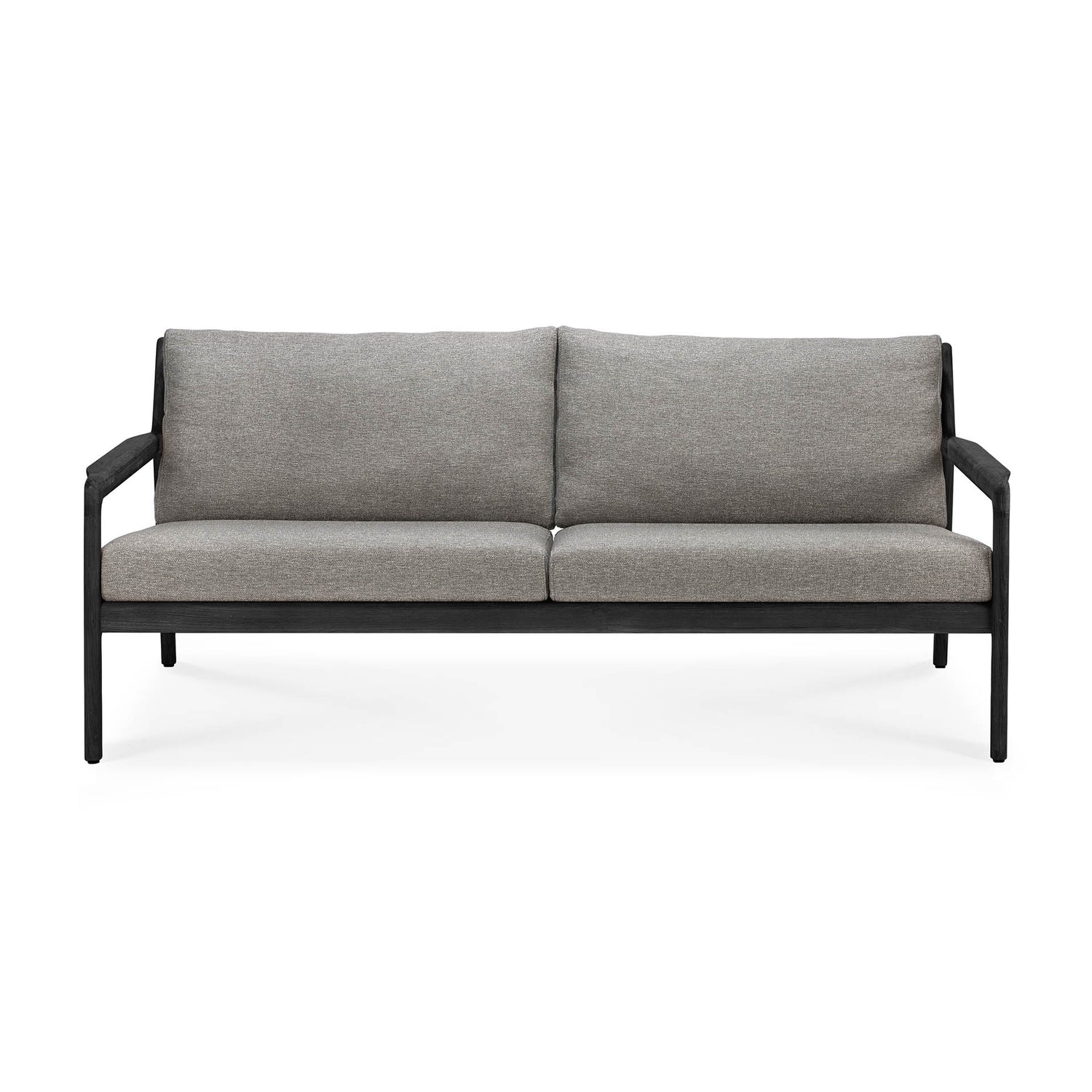 Jack Gartensofa - lackiertes Teak - schwarz - Mocha Stoff - 2+ Sitzer - 180 x 90 x 74 cm - ZEN ZONE