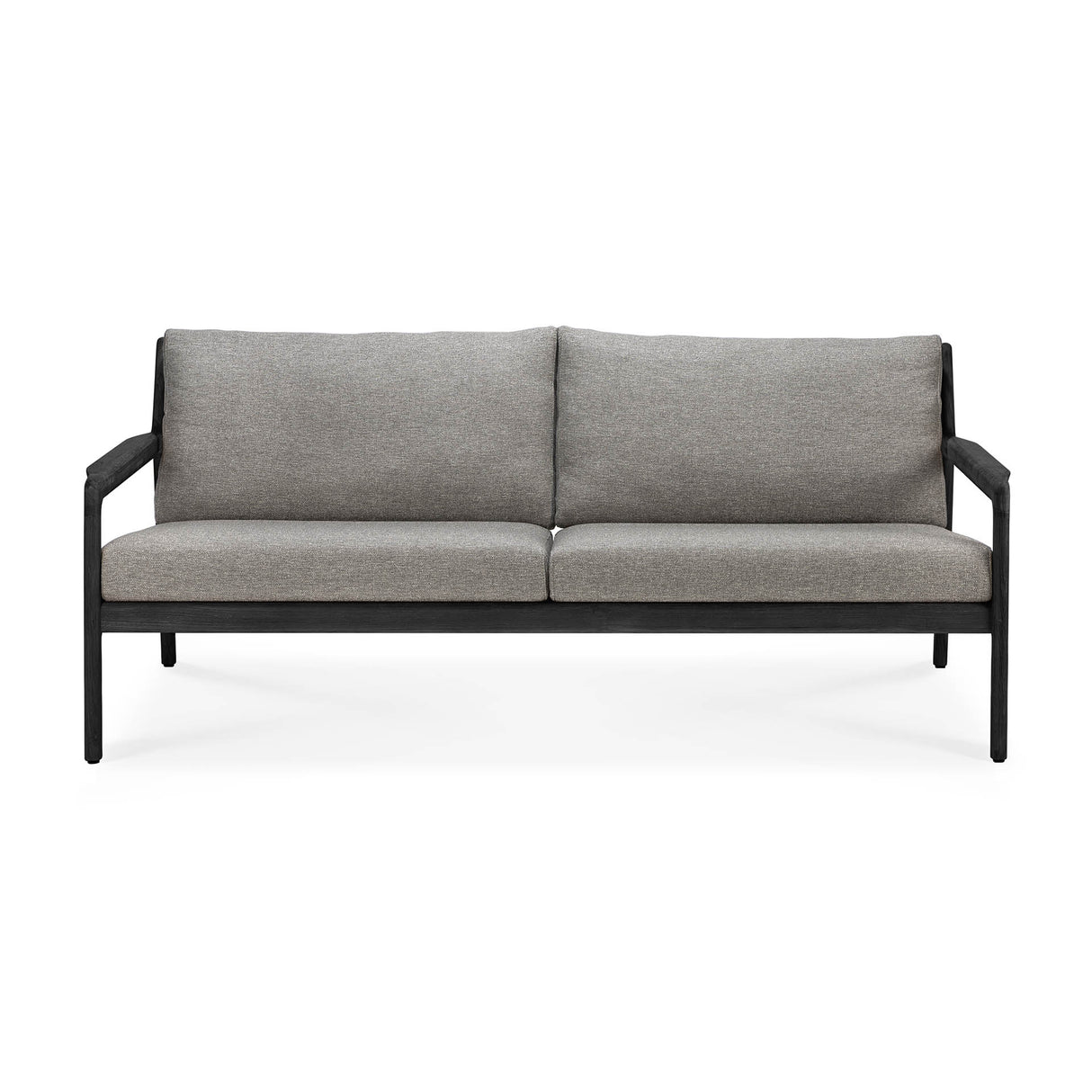 Jack Gartensofa - lackiertes Teak - schwarz - Mocha Stoff - 2+ Sitzer - 180 x 90 x 74 cm - ZEN ZONE