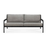 Jack Gartensofa - lackiertes Teak - schwarz - Mocha Stoff - 2+ Sitzer - 180 x 90 x 74 cm - ZEN ZONE