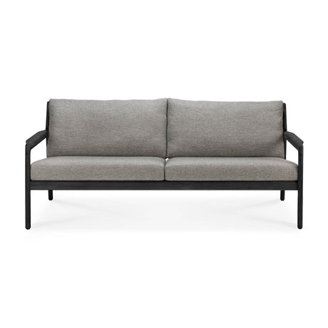 Jack Gartensofa - lackiertes Teak - schwarz - Mocha Stoff - 2+ Sitzer - 180 x 90 x 74 cm - ZEN ZONE