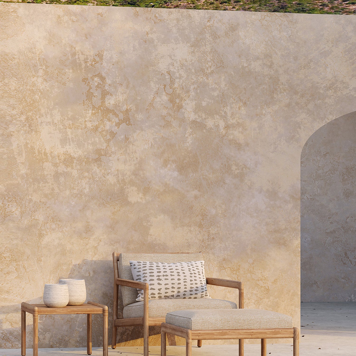 Jack Garten-Loungestuhl - Teak - Naturstoff - 76 x 90 x 74 cm - ZEN ZONE