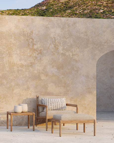 Jack Garten-Loungestuhl - Teak - Naturstoff - 76 x 90 x 74 cm - ZEN ZONE