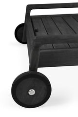 Jack Gartenliegegestell - lackiertes Teak - schwarz - 216 x 84 x 34 cm - ZEN ZONE