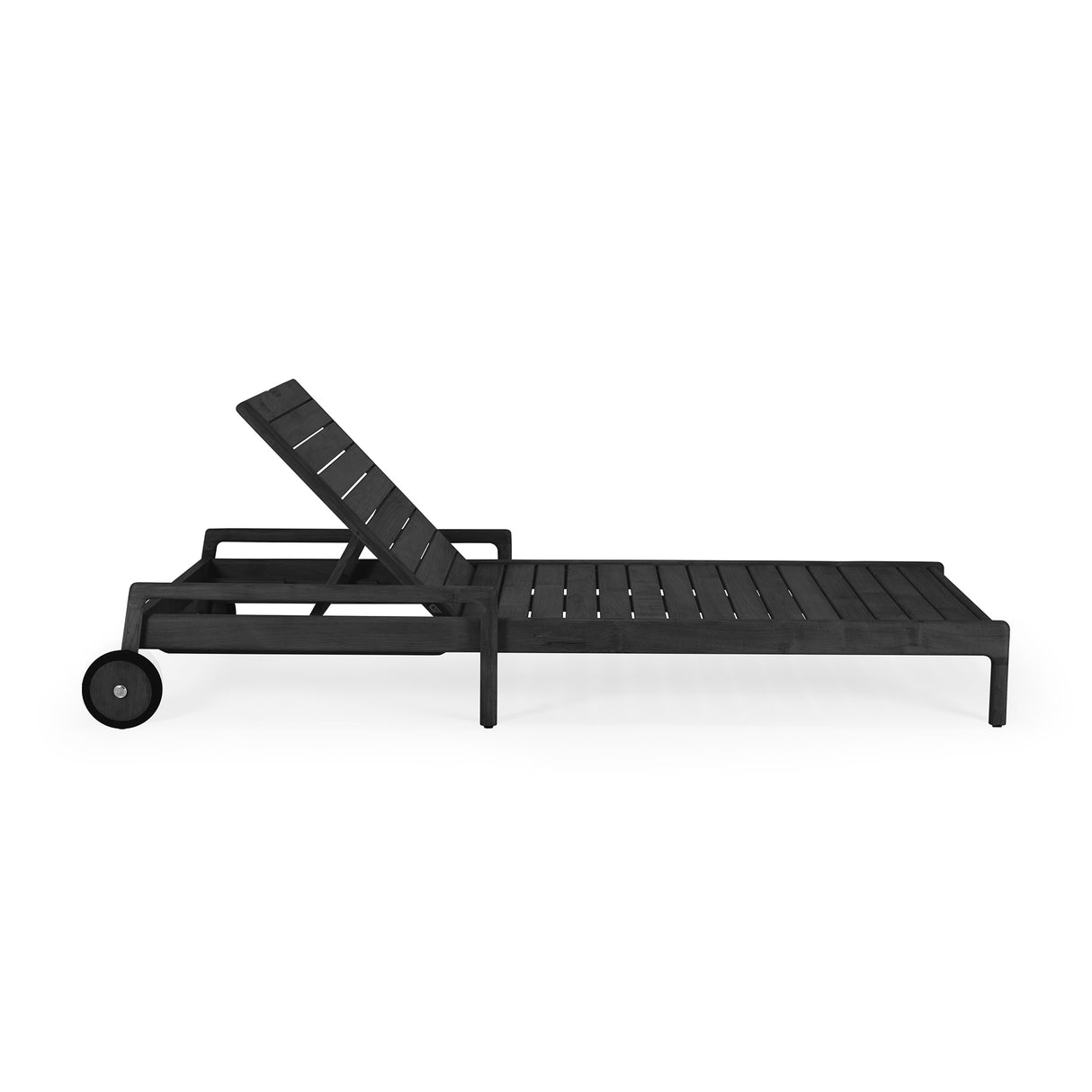 Jack Gartenliegegestell - lackiertes Teak - schwarz - 216 x 84 x 34 cm - ZEN ZONE