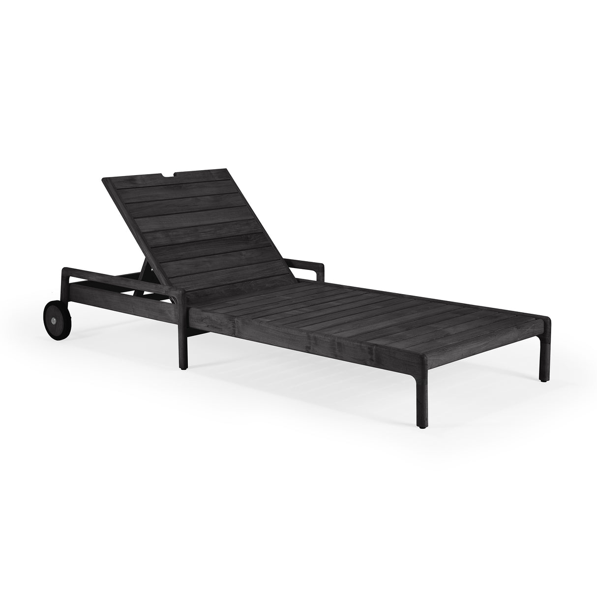 Jack Gartenliegegestell - lackiertes Teak - schwarz - 216 x 84 x 34 cm - ZEN ZONE