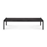 Jack Garten-Couchtisch - lackiertes Teak - schwarz - rechteckig - 150 x 65 x 35 cm - ZEN ZONE