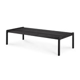 Jack Garten-Couchtisch - lackiertes Teak - schwarz - rechteckig - 150 x 65 x 35 cm - ZEN ZONE