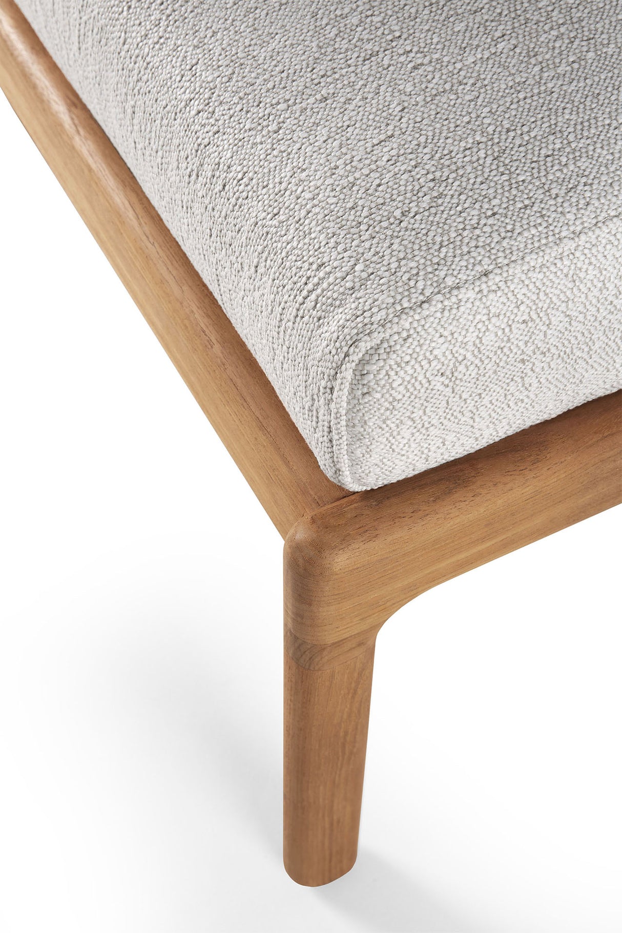 Jack Gartenhocker - Teak - Off White Stoff - 71 x 54 x 41 cm - ZEN ZONE
