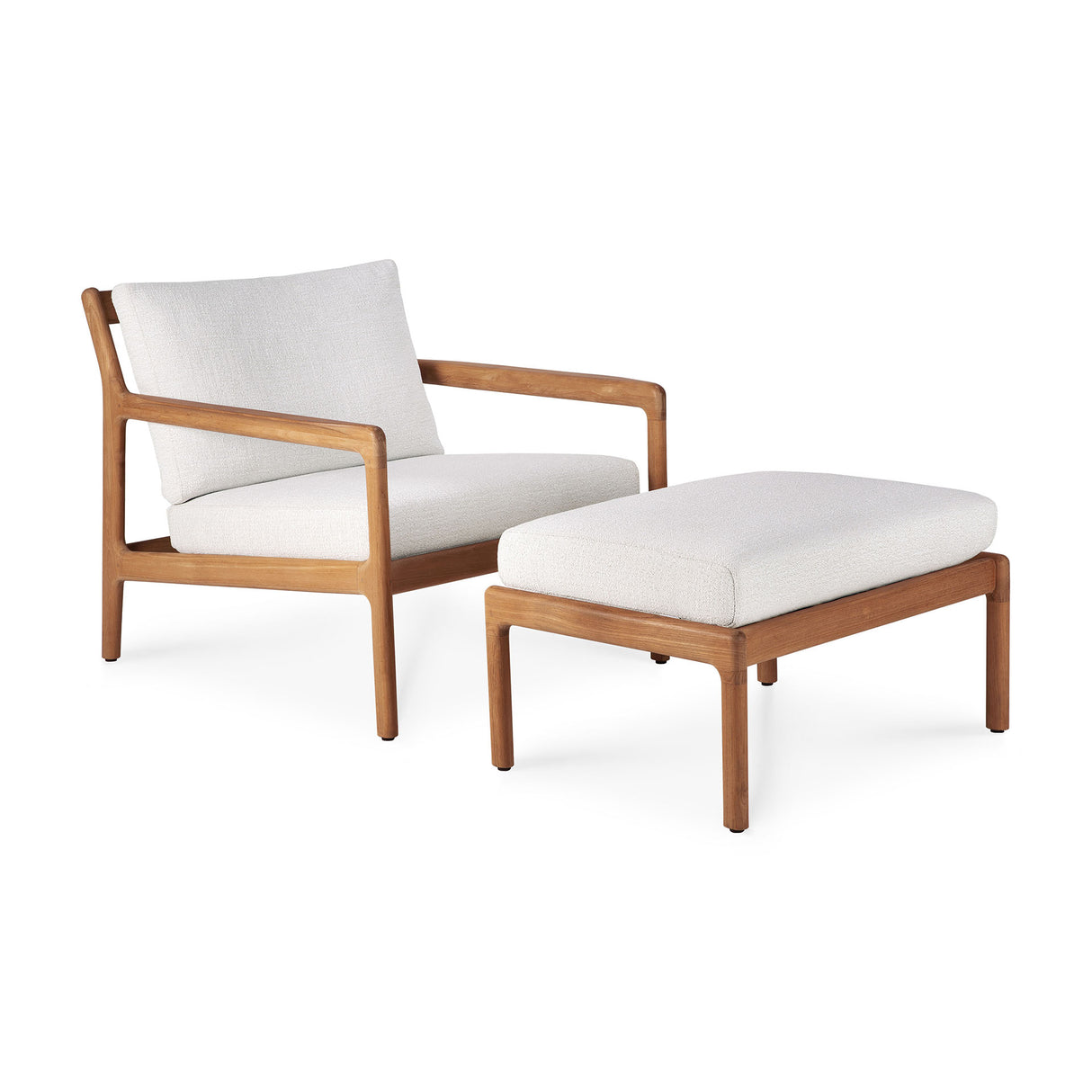 Jack Gartenhocker - Teak - Off White Stoff - 71 x 54 x 41 cm - ZEN ZONE