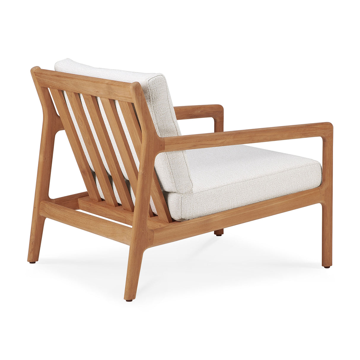 Jack Garten-Loungestuhl - Teak - Off White Stoff - 76 x 90 x 74 cm - ZEN ZONE