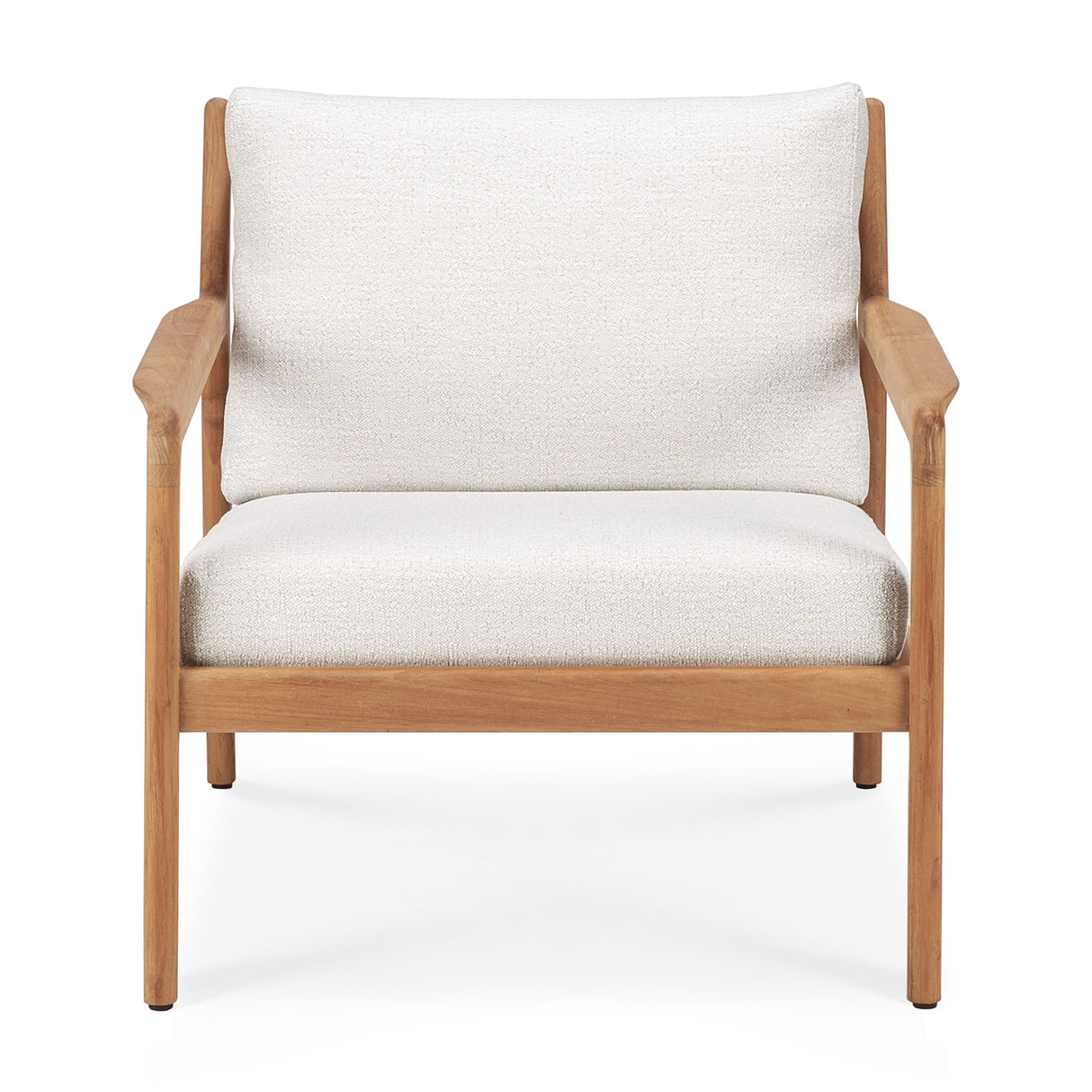 Jack Garten-Loungestuhl - Teak - Off White Stoff - 76 x 90 x 74 cm - ZEN ZONE