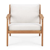Jack Garten-Loungestuhl - Teak - Off White Stoff - 76 x 90 x 74 cm - ZEN ZONE
