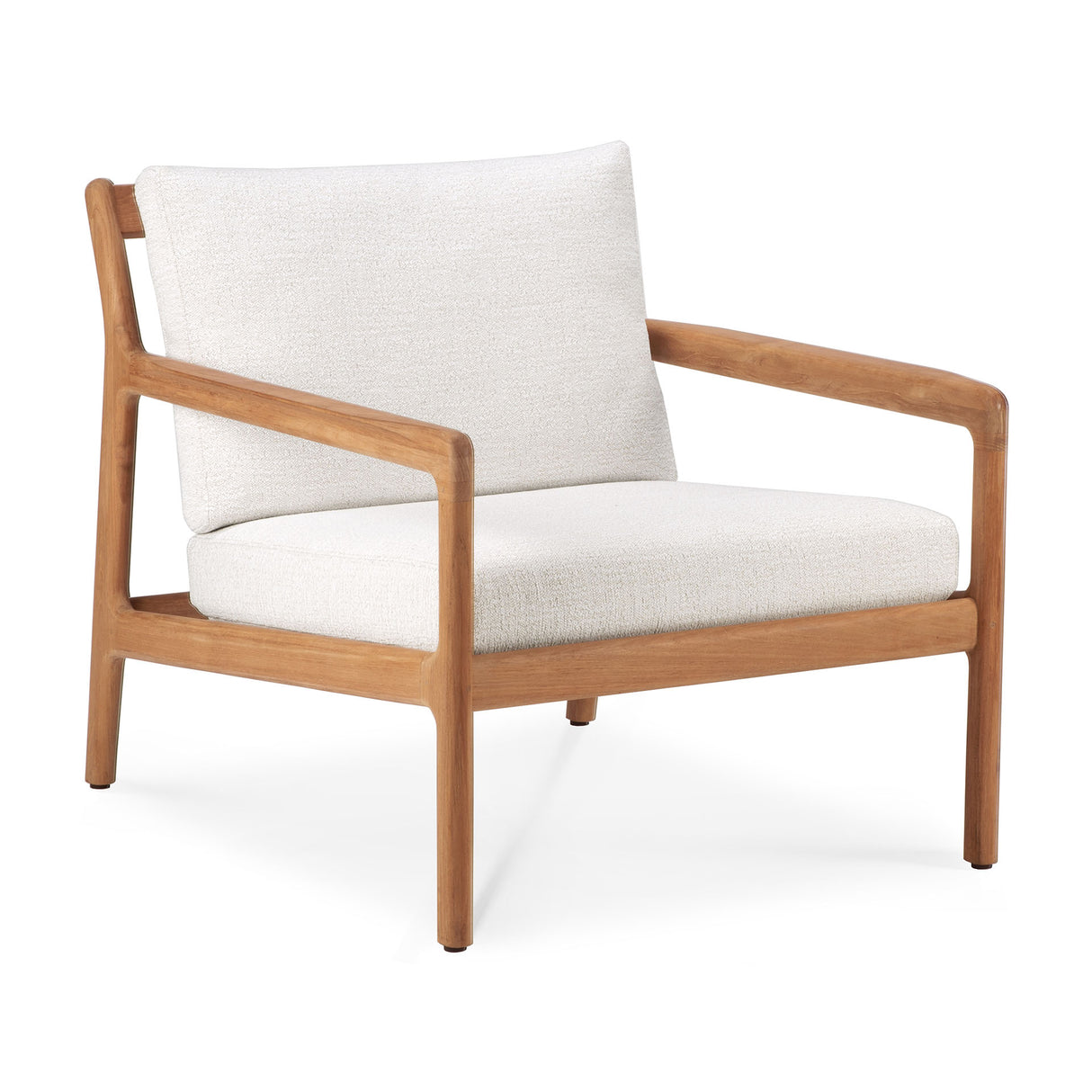 Jack Garten-Loungestuhl - Teak - Off White Stoff - 76 x 90 x 74 cm - ZEN ZONE