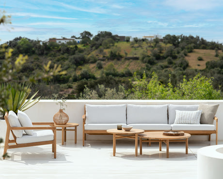 Quatro Garten-Beistelltisch - Teak - rund - 59 x 59 x 38 cm - ZEN ZONE Furniture