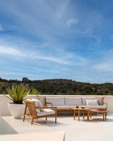 Quatro Garten-Couchtisch - Teak - rund - 68 x 68 x 42 cm - ZEN ZONE