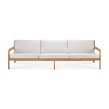 Jack Gartensofa - Teak - Off White Stoff - 3+ Sitzer - 265 x 90 x 74 cm - ZEN ZONE