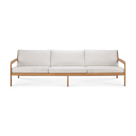 Jack Gartensofa - Teak - Off White Stoff - 3+ Sitzer - 265 x 90 x 74 cm - ZEN ZONE
