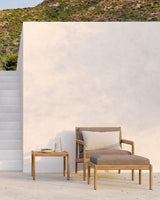 Jack Garten-Loungestuhl - Teak - Mocha Stoff - 76 x 90 x 74 cm - ZEN ZONE