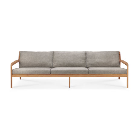 Jack Gartensofa - Teak - Mocha Stoff - 3+ Sitzer - 265 x 90 x 74 cm - ZEN ZONE